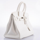 Hermes Birkin 35 White Clemence leather Palladium Hardware - N Square