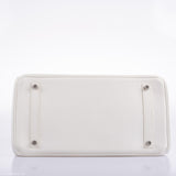 Hermes Birkin 35 White Clemence leather Palladium Hardware - N Square