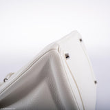 Hermes Birkin 35 White Clemence leather Palladium Hardware - N Square