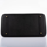 Hermes Birkin 40 Black Epsom Leather Gold Hardware - 2011, Square O