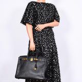 Hermes Birkin 40 Black Epsom Leather Gold Hardware - 2011, Square O