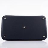 Hermes Bolide 40 Shark Indigo Blue Togo Unisex Bag Palladium Hardware