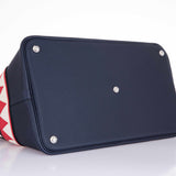 Hermes Bolide 40 Shark Indigo Blue Togo Unisex Bag Palladium Hardware