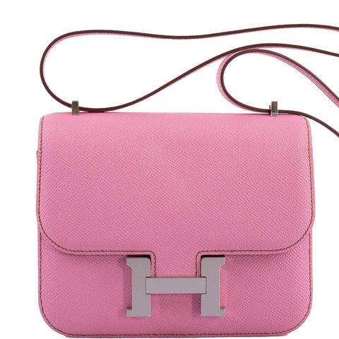 Hermes Constance 18 5P Bubblegum Pink Epsom with Palladium Hardware - 2021, Z