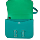 Hermes Constance 18 Blue Paon Verso Menthe Epsom Palladium Hardware - 2017, A