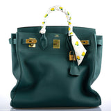 Hermes HAC Birkin 40 Malachite Togo with Gold Hardware