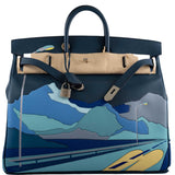 Hermes HAC Birkin 50 "Endless Road" Limited, Bleu de Prusse Togo Palladium Hardware - 2019, D
