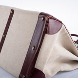 Hermes HAC Birkin 55 Toile & Rouge H Box with Gold Hardware - 1981, K Circle