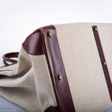 Hermes HAC Birkin 55 Toile & Rouge H Box with Gold Hardware - 1981, K Circle