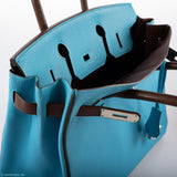 Hermes HSS Birkin 30 Blue Aztec & Havane Chevre with Palladium Hardware - 2011, O Square
