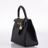 Hermes Kelly 25 Retourne Black Togo Gold Hardware - 2020, Y