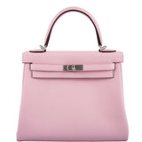 Hermes Kelly 25 Retourne Rose Sakura Swift leather Palladium Hardware - 2019, D