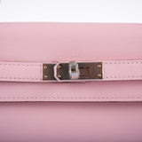 Hermes Kelly 25 Retourne Rose Sakura Swift leather Palladium Hardware - 2019, D