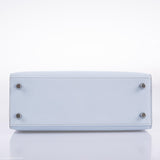 Hermes Kelly 25 Sellier Blue Brume Epsom Palladium Hardware - 2020, Y