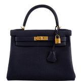 Hermes Kelly 28 Retourne Blue Nuit Togo Gold Hardware - 2020, Y