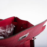 Hermes Kelly 28 Retourne Rose Extreme Matte Alligator with Palladium Hardware - 2020, Y