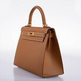 Hermes Kelly 28 Sellier Gold Epsom with Gold Hardware - 2020, Y