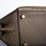 Hermes Kelly 28 Sellier Mousse Ostrich Gold Hardware - Circle W