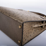 Hermes Kelly 28 Sellier Mousse Ostrich Gold Hardware - Circle W