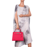 Hermes Kelly 28 Sellier Rose Extreme Epsom leather Palladium Hardware - 2019, D