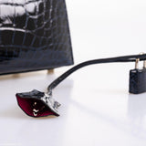 Hermes Kelly 28 Sellier Verso Blue Marine Nilo Crocodile & Rose Scheherazade Palladium Hardware - 2019, D