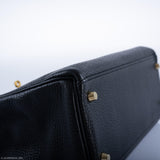 Hermes Kelly 32 Black Togo Gold Hardware - 2015, T