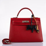 Hermes Kelly 32 Rouge Casaque Epsom leather Palladium Hardware - 2014, R