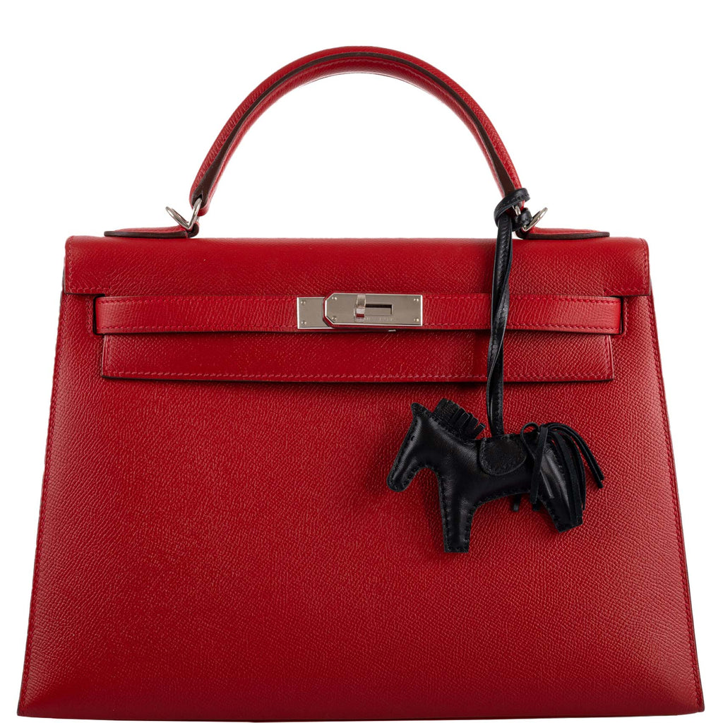 Hermes Kelly 32 Rouge Casaque Epsom leather Palladium Hardware - 2014, R