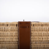 Hermes Kelly 35 Picnic, Wicker & Barenia leather Palladium Hardware - 2018, C