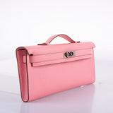 Hermes Kelly Cut Rose Confetti Epsom leather Palladium Hardware - 2015, T