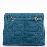 Hermes Kelly Danse Blue Colvert Matte Alligator with Gold Hardware - 2019, D