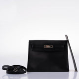 Hermes Kelly Danse II Black Swift with Palladium Hardware - 2020, Y