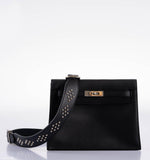 Hermes Kelly Danse II Black Swift with Palladium Hardware - 2020, Y