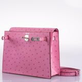 Hermes Kelly Danse II Bubblegum Pink 5P Ostrich Palladium Hardware - 2020, Y
