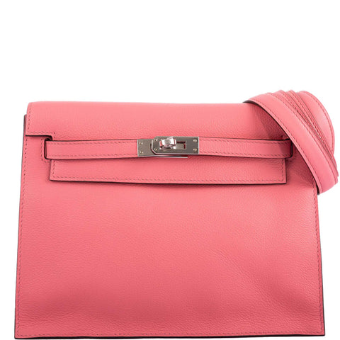 Hermes Kelly Danse II Rose D'ete Evercolor leather Palladium Hardware - 2020, Y