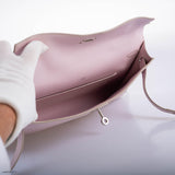 Hermes Kelly Longue Rose Dragee Evergrain with Palladium Hardware - 2007, K Square