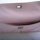 Hermes Kelly Longue Rose Dragee Evergrain with Palladium Hardware - 2007, K Square