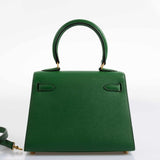 Hermes Kelly Mini 20 Sellier Vert Clair Epsom Gold Hardware