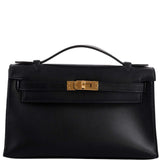 Hermes Kelly Mini Pochette Black Swift leather Gold Hardware - 2020, Y
