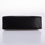 Hermes Kelly Mini Pochette Black Swift with Palladium Hardware - 2004, H Square