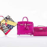 Hermes Kelly Mini Pochette Rose Pourpre Swift Palladium Hardware - 2018, C