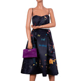 Hermes Kelly Pochette Violet Veau Doblis Suede Palladium Hardware - 2006, J Square