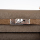 Hermes Limited Edition Sellier Kelly 25 Etoupe, Alezan & Biscuit Epsom with Palladium Hardware - Z, 2021