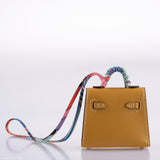 Hermes Micro Kelly Twilly Charm Foine Tadelakt Leather Palladium Hardware - 2020, Y