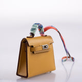 Hermes Micro Kelly Twilly Charm Foine Tadelakt Leather Palladium Hardware - 2020, Y