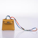 Hermes Micro Kelly Twilly Charm Foine Tadelakt Leather Palladium Hardware - 2020, Y