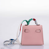 Hermes Micro Kelly Twilly Charm Rose Sakura Tadelakt Palladium Hardware - 2020, Y