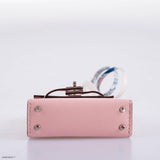 Hermes Micro Kelly Twilly Charm Rose Sakura Tadelakt Palladium Hardware - 2020, Y