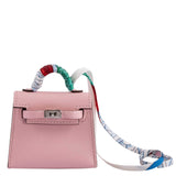 Hermes Micro Kelly Twilly Charm Rose Sakura Tadelakt Palladium Hardware - 2020, Y