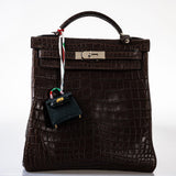 Hermes Micro Kelly Twilly Charm Vert Cyprès Matte Croc Gold Hardware - 2020, Y